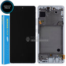 For Galaxy A71-5G (A716) LCD Screen With Touch Digitizer Assembly and Frame (Genuine Service Pack) [Silver]