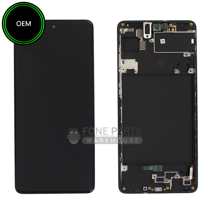 For Galaxy A71 (A715) LCD Screen With Touch Digitizer Assembly and Frame [Small] (OEM)