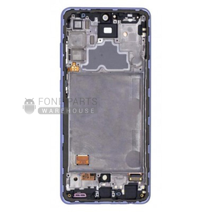 For Galaxy A72 (SM-A725) Replacement LCD Screen Digitizer Assembly With Frame [Service Pack] [Violet]