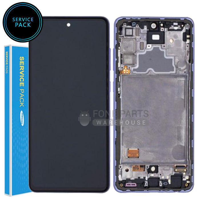 For Galaxy A72 (SM-A725) Replacement LCD Screen Digitizer Assembly With Frame [Service Pack] [Violet]