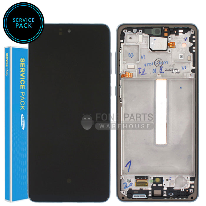 For Galaxy A73-5G (A736) LCD Screen With Touch Digitizer Assembly and Frame (Genuine Service Pack) [Black]