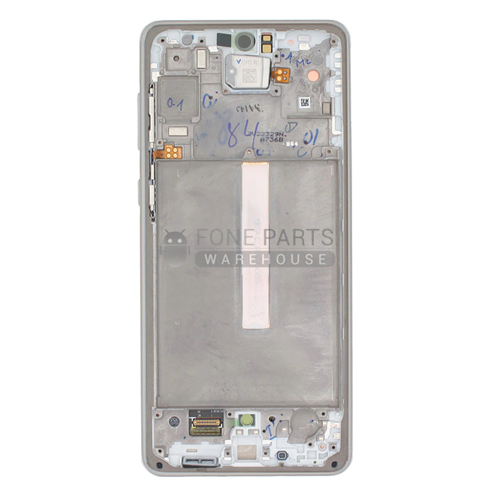 For Galaxy A73-5G (A736) LCD Screen With Touch Digitizer Assembly and Frame (Genuine Service Pack) [White]