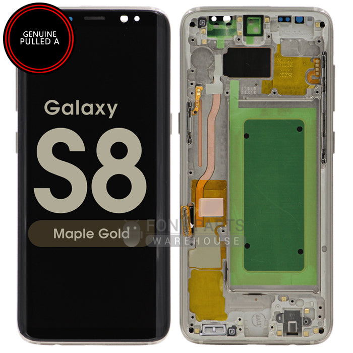 For Galaxy A8-2018 (A530) LCD Screen Digitizer Assembly With Frame (Pulled Out) [Gold]