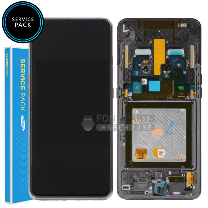 For Galaxy A80 (A805) LCD Screen Touch Digitizer With Frame (Service Pack) [Black]