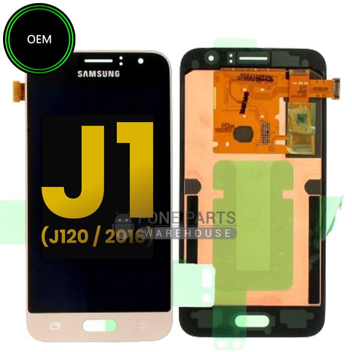 Galaxy J1-2016 (J-120) LCD Screen Digitizer Assembly [OEM] [Gold]