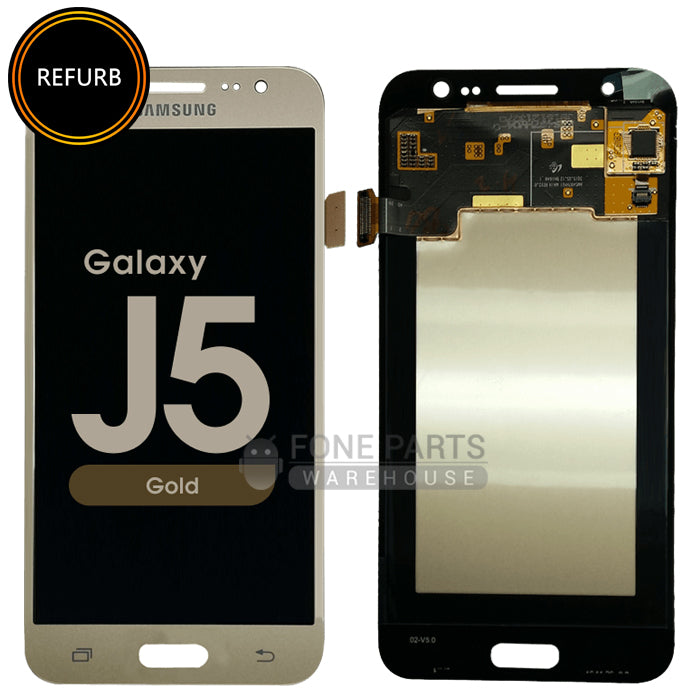 For Galaxy J5 (J500) Replacement LCD Screen With Touch Digitizer Assembly (Original-Refurbish) [Gold]