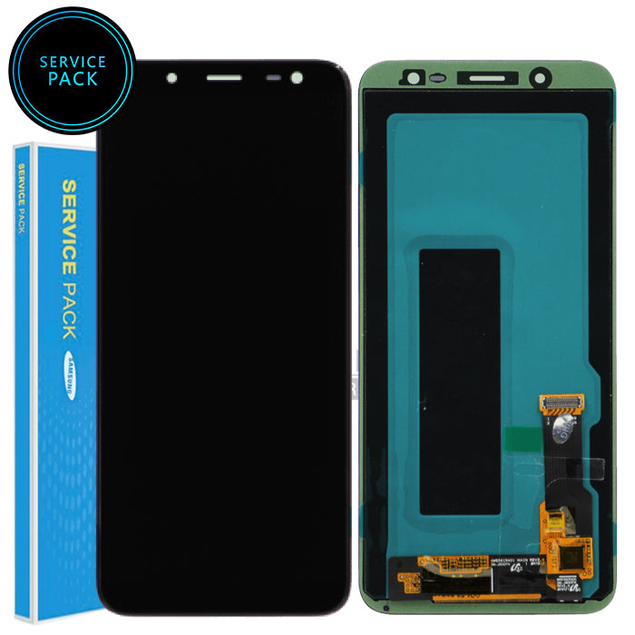 For Galaxy J6 (J600) LCD Screen With Touch Digitizer Assembly (Genuine Service Pack) [Black]