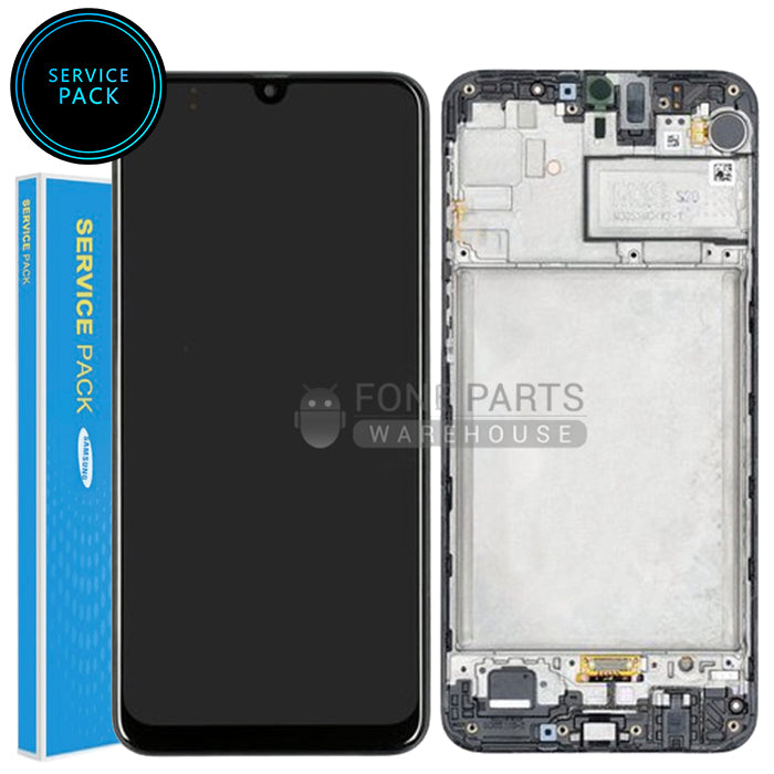 Galaxy M30s (SM-M307) LCD Screen With Touch Digitizer Assembly and Frame (Genuine Service Pack)