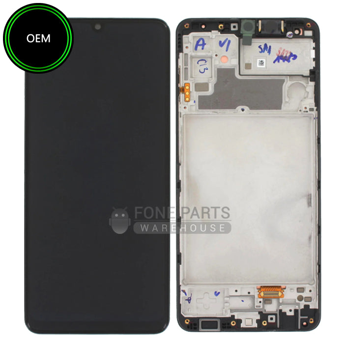 For Galaxy M32 (SM-M325) LCD Screen With Touch Digitizer Assembly and Frame (OEM)