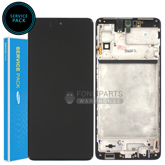 Galaxy M51 (SM-M515) LCD Screen With Touch Digitizer Assembly and Frame (Genuine Service Pack)