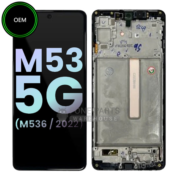 Galaxy M53 (SM-M536) LCD Screen With Touch Digitizer Assembly [With Frame] (OEM)