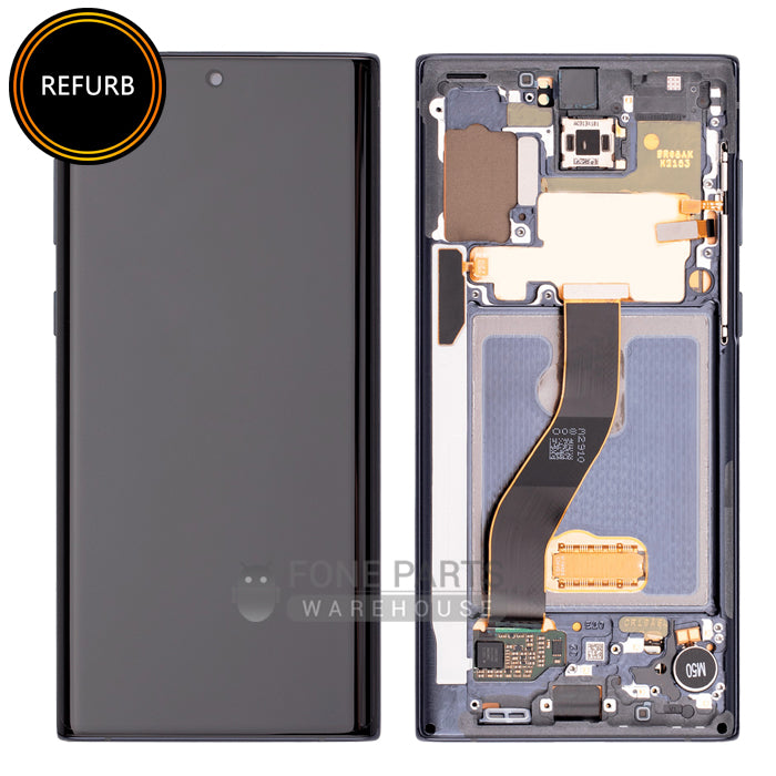 Galaxy Note 10 LCD Screen With Touch Digitizer and Frame (Refurbished) [Aura Black]