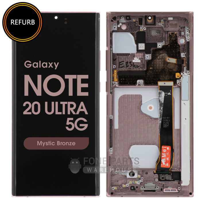 Galaxy Note 20 Ultra 5G (N985/N986) OLED LCD Screen Digitizer With Frame Refurbished [Mystic Bronze]