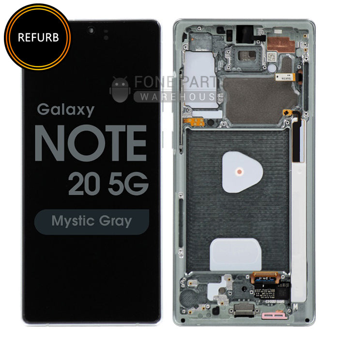 For Galaxy Note 20 (N980/N981) OLED LCD Screen Digitizer With Frame Refurbished [Mystic Gray]