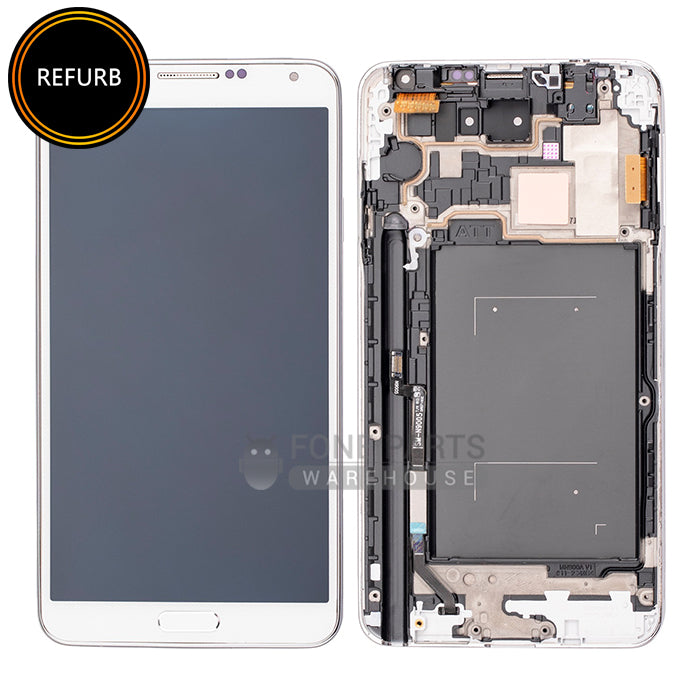 Galaxy Note 3 (N9000 / N9005) LCD Screen With Touch Digitizer Assembly and Frame (Refurbish-Original) [White]