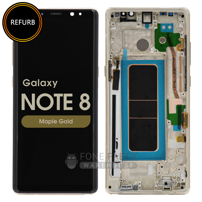 Galaxy Note 8 LCD Screen Digitizer Assembly With Frame Refurbish [Gold]