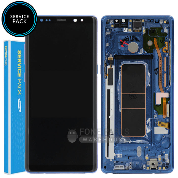 Galaxy Note 8 LCD Screen With Touch Digitizer and Frame (Genuine Service Pack) [Blue]