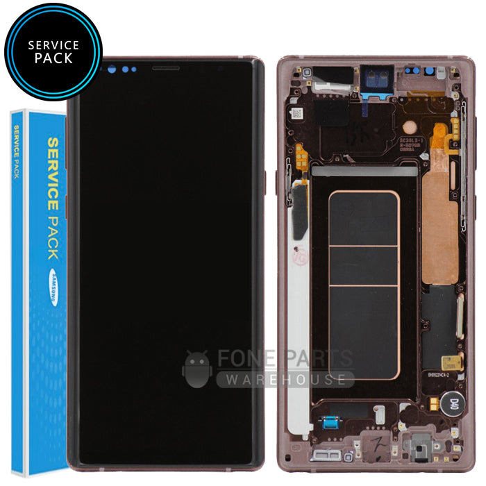 Galaxy Note 9 LCD Screen With Touch Digitizer and Frame (Genuine Service Pack) [Cooper Gold]