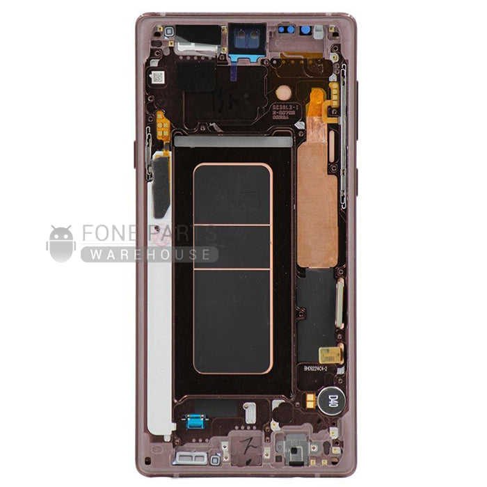 Galaxy Note 9 LCD Screen Digitizer Assembly With Frame [Oled] [copper gold]