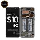For Galaxy S10 5G (G977) LCD Screen With Touch Digitizer and Frame [Prism White] (Pulled Out)