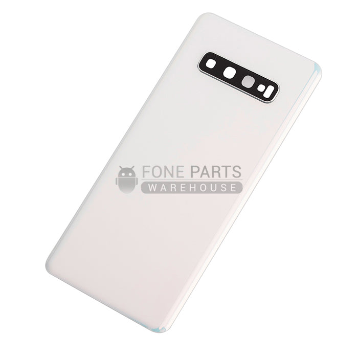 For Galaxy S10 Plus (G975) Battery Back Cover With Lens [Prism White]