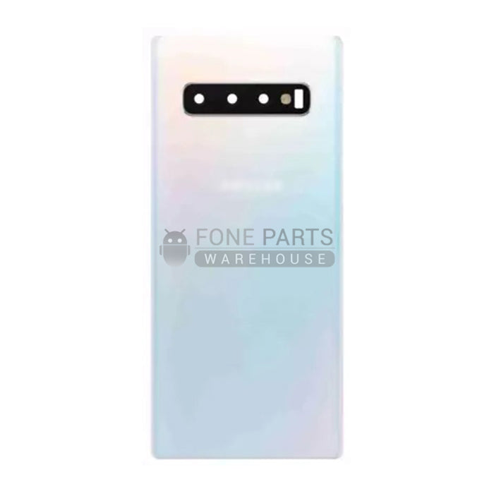 For Galaxy S10 Plus (G975) Battery Back Cover With Lens [Prism White]