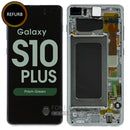For Galaxy S10 Plus (G975) LCD Screen With Touch Digitizer and With Frame ( Pulled Out) [Prism Green]