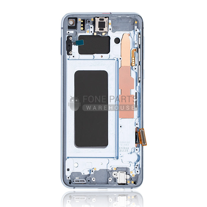 For Galaxy S10e (G970) LCD Screen With Touch Digitizer and Frame (Genuine Service Pack) [Prism Blue]