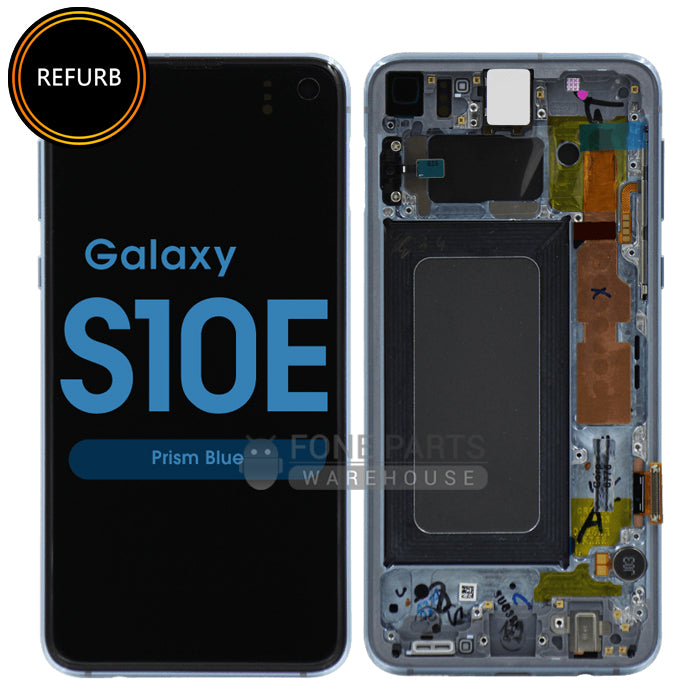 For Galaxy S10e (G970) LCD Screen With Touch Digitizer and Frame (Refurbished) [Blue]