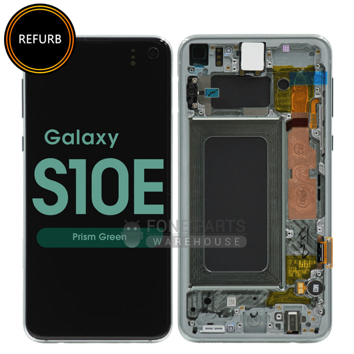 For Galaxy S10e (G970) LCD Screen With Touch Digitizer and Frame (Refurbished) [Green]