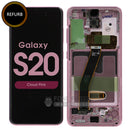 For Galaxy S20/S20 5G (SM-G980/G981) Replacement LCD Screen with Touch Digitizer and Frame (Pulled Out) [Cloud Pink]