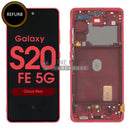 Galaxy S20FE / S20FE 5G (SM-G780 / G781) LCD Screen Digitizer With Frame ( Pulled Out )[Cloud Red]