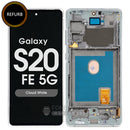 Galaxy S20FE / S20FE 5G (SM-G780 / G781) LCD Screen Digitizer With Frame ( Pulled Out ) [Cloud White]
