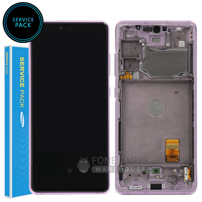 Galaxy S20FE/S20FE 5G (SM-G780 / G781) LCD Screen With Touch Digitizer and Frame (Genuine Service Pack)[Cloud Lavender]