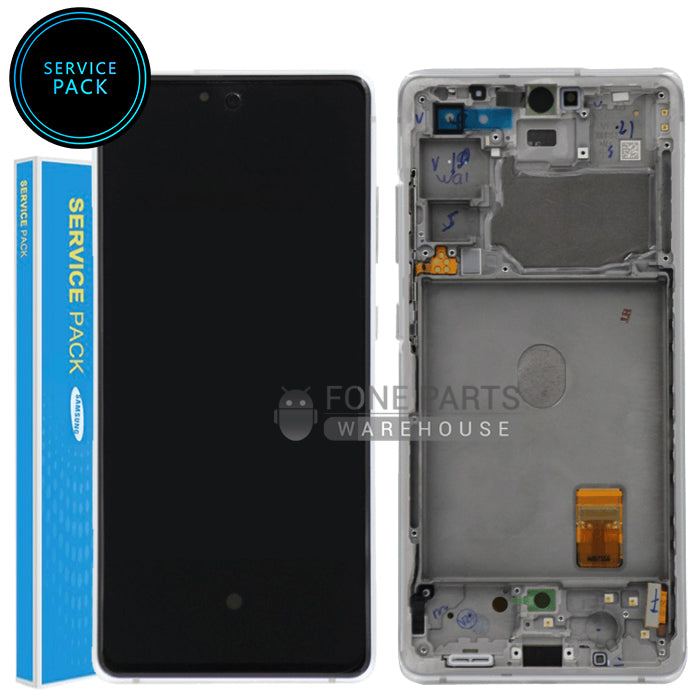 Galaxy S20FE/S20FE 5G (SM-G780 / G781) LCD Screen With Touch Digitizer and Frame (Genuine Service Pack) [Cloud White]