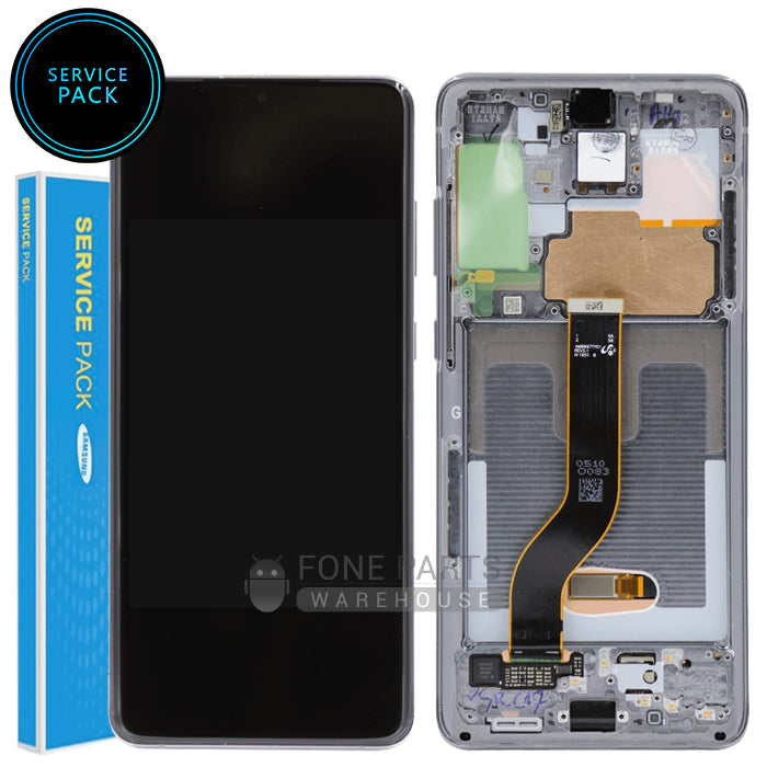 For Galaxy S20 Plus 5G (SM-G985 / G986) LCD Screen Digitizer With Frame Service Pack [Cosmic Grey]