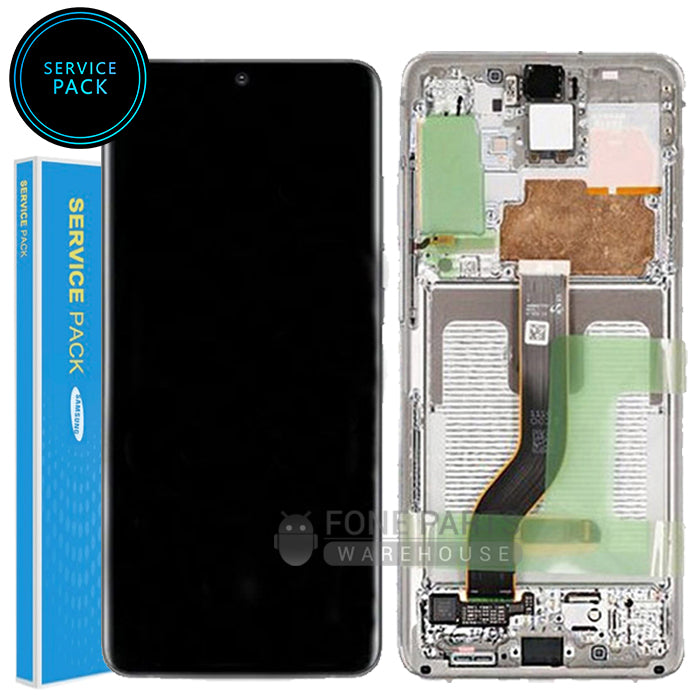 For Galaxy S20 Plus 5G (SM-G985 / G986) LCD Screen Digitizer With Frame Service Pack [Cloud White]