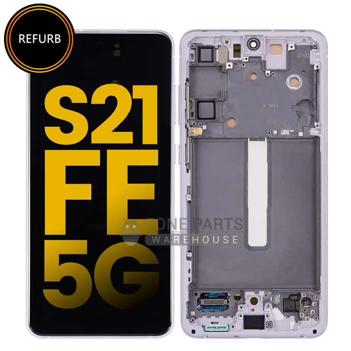 Galaxy S21FE / S21FE 5G (SM-G990) LCD Screen Digitizer With Frame Refurbished [Lavender] (SM-G780 / G781)