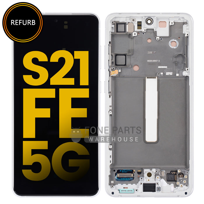 Galaxy S21FE / S21FE 5G (SM-G990) LCD Screen Digitizer With Frame Refurbished [White] (SM-G780 / G781)