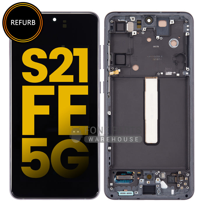 Galaxy S21FE / S21FE 5G (SM-G990) LCD Screen Digitizer With Frame Refurbished [Graphite] (SM-G780 / G781)