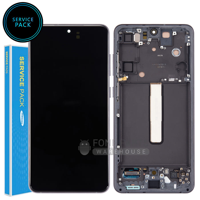 Galaxy S21FE / S21FE 5G (SM-G990) LCD Screen With Touch Digitizer and Frame (Genuine Service Pack) [Graphite]