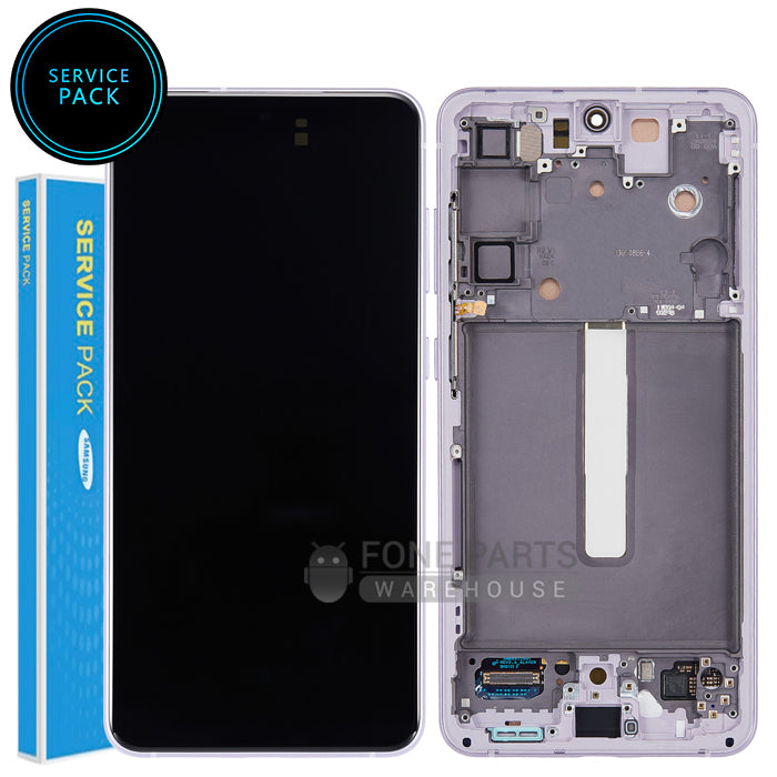 Galaxy S21FE / S21FE 5G (SM-G990) LCD Screen With Touch Digitizer and Frame (Genuine Service Pack)[Lavender]