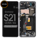 For Galaxy S21 Ultra 5G (SM-G998) LCD Screen With Touch Digitizer and Frame ( Pulled Out) [Phantom Black]