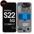Galaxy S22 5G (SM-S901) LCD Screen With Touch Digitizer and Frame (Grade A) [White]