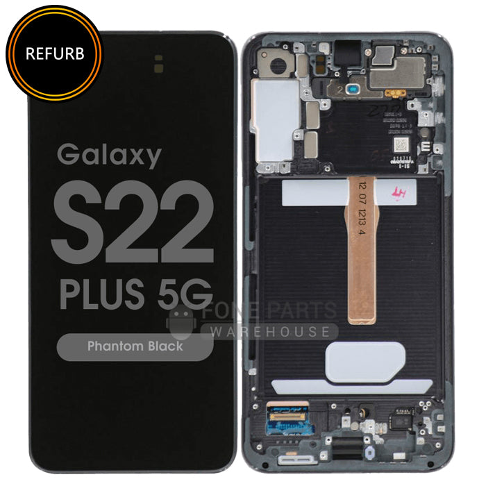 Galaxy S22 Plus 5G (SM-S906) LCD Screen Digitizer With Frame Refurbished [Phantom Black]