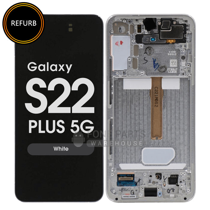 Galaxy S22 Plus 5G (SM-S906) LCD Screen Digitizer With Frame Refurbished [White]