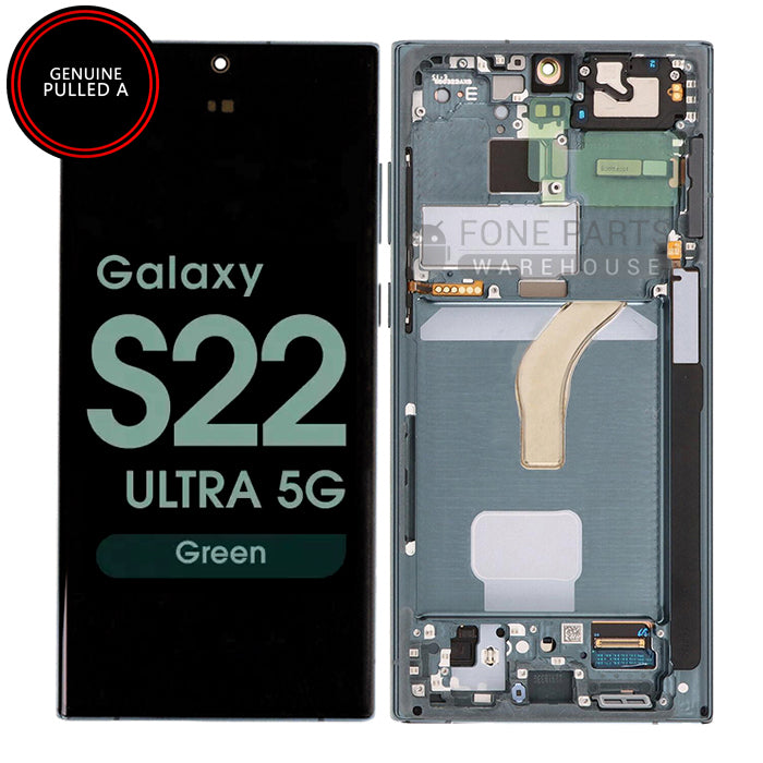 Galaxy S22 ULTRA 5G (SM-S908) LCD Screen With Touch Digitizer and Frame (Grade A) [Green]