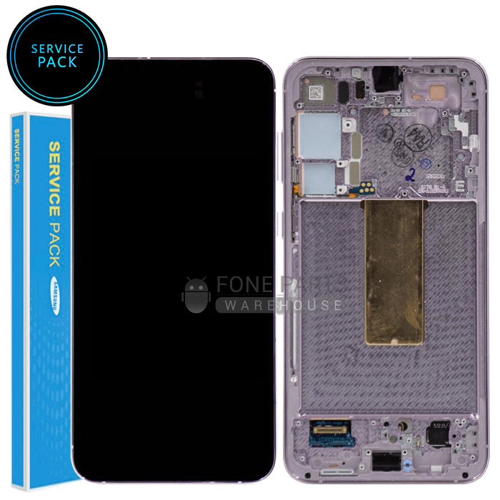 Galaxy S23 Plus 5G (SM-S916) LCD Screen With Touch Digitizer and Frame (Genuine Service Pack) [Lavender]