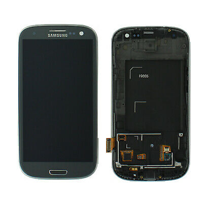 For Galaxy S3 Mini Replacement LCD Screen With Touch Digitizer Assembly and Frame (Refurbished) [Titanium Grey]