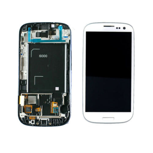 For Galaxy S3 Mini Replacement LCD Screen With Touch Digitizer Assembly and Frame (Refurbished) [White]